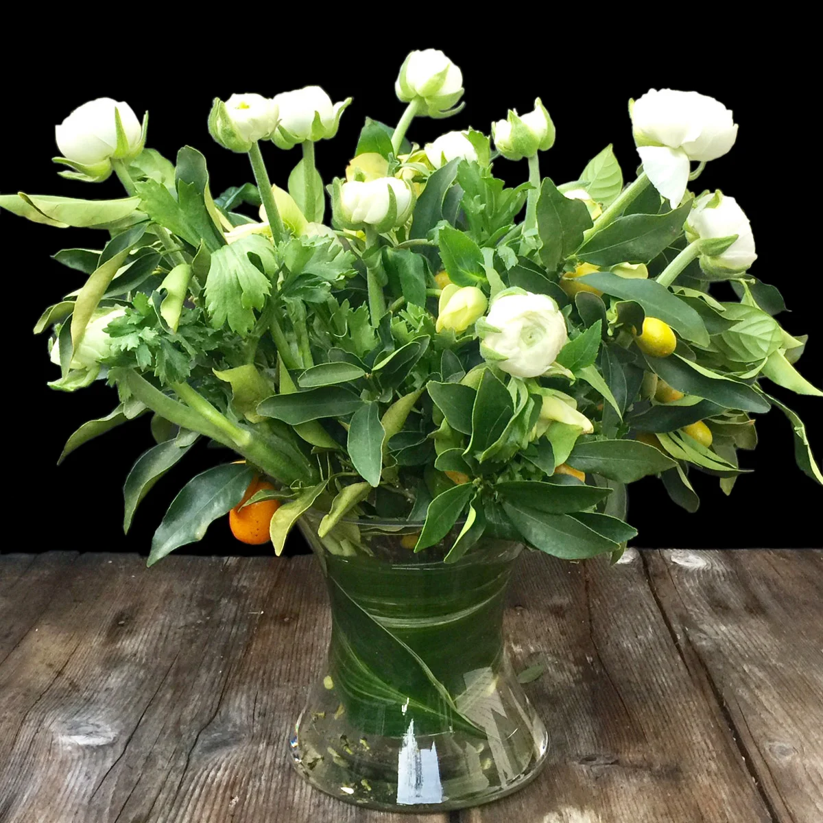 Ranunculus and kumquat