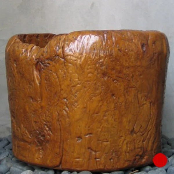Carved Teak Pot