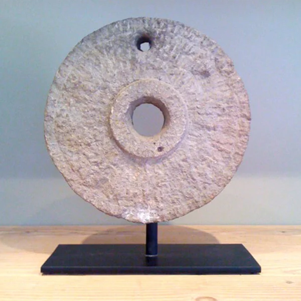 Antique Millstone on Stand